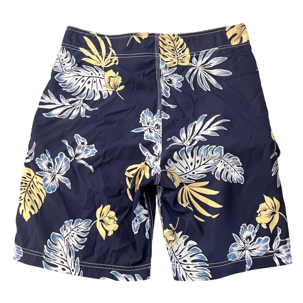 American Eagle Mens Board Shorts 33 Navy Floral Tropical Swim Trunks Beachwear - Picture 2 of 9